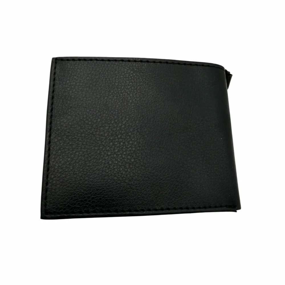Brand New True Religion Black Leather Billfold Wallet w/ Bottle Opener Keychain